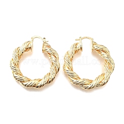 Латунь обруч серьги для женщин&nbsp;EJEW-F365-01G