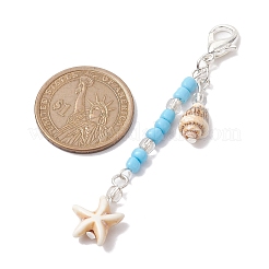 4 шт. подвесные украшения в виде ракушек&nbsp;HJEW-MZ00049