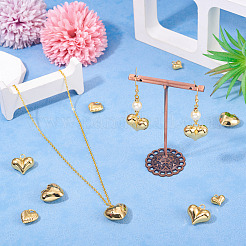 8 шт. 4 подвески в форме сердца из латуни&nbsp;KK-TA0002-93