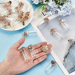 24 шт. 2 стиля старинные посеребренные стеклянные бутылки из сплава европейские подвески-шармы&nbsp;PALLOY-GA0001-15