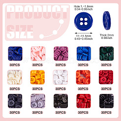 450 шт. 15 стиля пуговицы из смолы RESI-TA0004-13