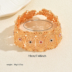 Винтажные латунные браслеты-цепочки с микропаве из кубических цирконий для женщин&nbsp;YN3054