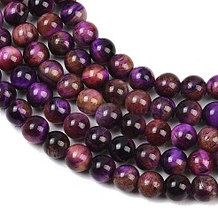 Нити из натуральных бусин тигрового глаза высшего качества&nbsp;G-F591-18-6mm