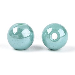 Гальванизированные круглые стеклянные бусины нити&nbsp;EGLA-T029-07E