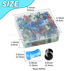 250 шт. прозрачные акриловые бусины градиентного цвета&nbsp;OACR-FS0001-93