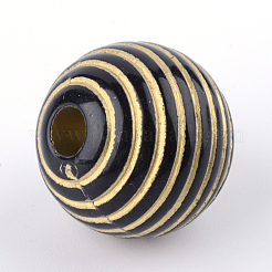 Круглые металлизированный акриловые бусины&nbsp;PACR-Q102-23B