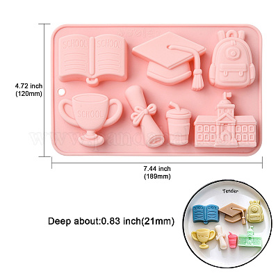 2 шт. силиконовые Молды на тему колледжа&nbsp;ST-CJ0043-009-1