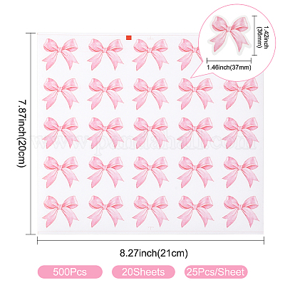 Наклейки с бантом pp&nbsp;DIY-WH20007-281C-1