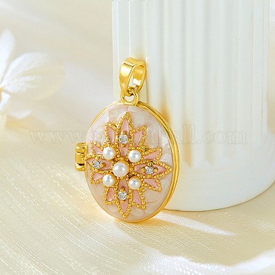 Латунные подвески с микропаве из прозрачного кубического циркония&nbsp;LS-KK-F912-03G-1