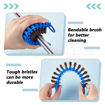 2шт щетина 2 цветов с силиконовой щеточкой&nbsp;AJEW-GA0008-93-1