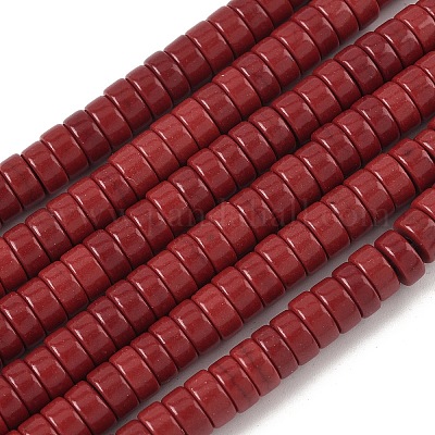 Нити окрашенных бусин из натурального магнезита&nbsp;G-M448-F01-04-1