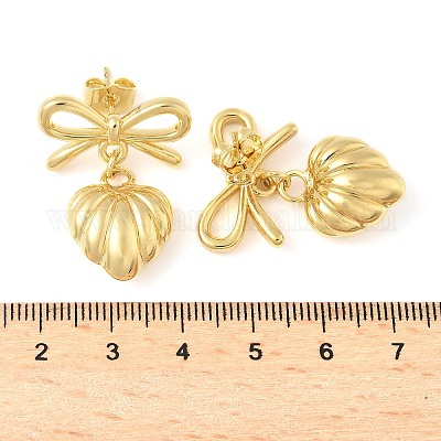 Латунные болтающиеся серьги&nbsp;LS-EJEW-Z119-01G-1