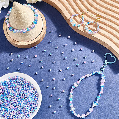 Абс пластмасса имитация жемчужина круглые бусины&nbsp;SACR-SP0001-31A-02-1