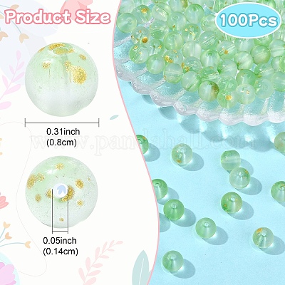 100 шт. матовые стеклянные бусины&nbsp;DGLA-YW0001-36H-1