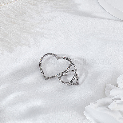 1 шт. серьги-каффы из сплава со стразами&nbsp;EJEW-LP0013-16P-1