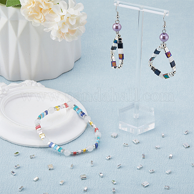 200шт 2 стильные стеклянные бусины SEED-CN0001-37-1