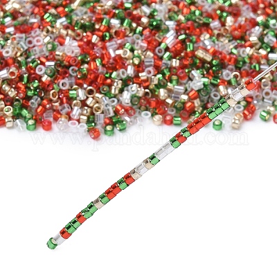 4 цвет Рождество 11/0 стеклянных бисера&nbsp;SEED-X0058-13-1