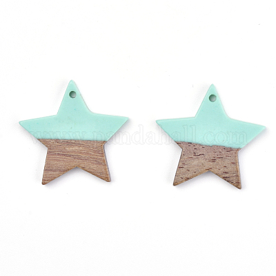 Подвески из смолы и дерева&nbsp;X-RESI-T023-23C-1