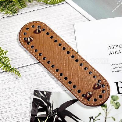 Искусственная кожа овальное длинное дно для вязания сумки&nbsp;FIND-WH0043-56B-1