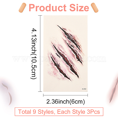 27шт. съемные временные татуировки на шрамах&nbsp;DIY-SP0005-66B-1