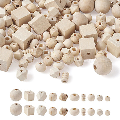 Незаконченные деревянные бусы&nbsp;WOOD-TA0002-14-1