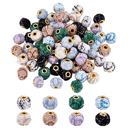 72 шт. 8-х цветные европейские бусины из полиэстера OPDL-PH0001-09-1