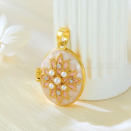 Латунные подвески с микропаве из прозрачного кубического циркония LS-KK-F912-03G-1