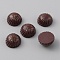 Opaque Resin Imitation Chocolate Cabochons, Coconut Brown, Half Round, 19x10mm
