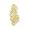 Alloy Connector Charms, Golden, Flower, 17.5x7x3.5mm, Hole: 1.5mm