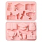 2Pcs College Theme Silicone Molds, Pink, 12×18.9×2.1cm