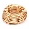 Round Anodized Aluminum Wire, Bendable Metal Craft Wire, Flexible Craft Wire, for Beading Jewelry Doll Craft Making, Goldenrod, 20 Gauge, 0.8mm, 300m/500g(984.2 Feet/500g)