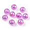 Transparent Acrylic Beads, AB Colors Plated, Round, Orchid, 10mm, Hole: 1.8mm, about 950pcs/500g