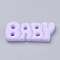 Resin Cabochons, Word Baby, Lilac, 12x29~30x4mm