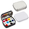 3 Sets 3 Colors Iron Watercolor Paints & Nail Polish Tins Storage Box, with Plastic 12 Grids, for Nail Art Decoration, Art Painting Paints Storage Container, Mixed Color, 6.2x5x1.7cm, Compartments: 12x11mm, 1 set/color