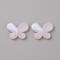 Transparent Resin Beads, Glitter Beads, Butterfly, Pink, 15x19.5x4.5mm, Hole: 1.8mm