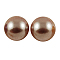 ABS Plastic Imitation Pearl Cabochons, Half Round, Tan, 6x3mm