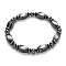 Non-Magnetic Synthetic Hematite Bracelets, Black, 51mm