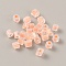 Transparent Glass Seed Beads, Rectangle, Coral, 3x2.5x2.5mm, Hole: 0.9mm, 300pcs/bag