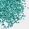 Piezo Glass Beads, No Hole Beads, Chip, Dark Turquoise, 1~1.5x1~1.5mm, about 440~450g/bag