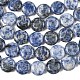 Натуральное синее пятно нитки из бисера яшмы&nbsp;G-L648-B08-15mm-5