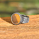 Кольца из нержавеющей стали 304 с натуральным тигровым глазом для мужчин&nbsp;FS-WGE1297-04-4