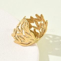 Регулируемые манжеты из нержавеющей стали 304 с открытыми кольцами для женщин&nbsp;RJEW-Z122-03G-05