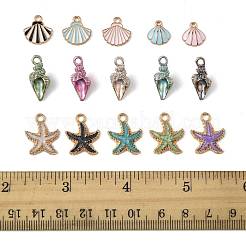 30 шт. 3 стиля 5 цвета эмалевые подвески из сплава&nbsp;ENAM-FS0003-46