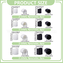 32 шт. 4 стиля полипропиленовые пластиковые пресс-колпачки&nbsp;AJEW-GA0008-84