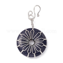 Синтетический синий голдстоуновские большие кулоны&nbsp;G-P459-01P-B