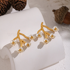 Серьги-гвоздики в форме цветка из нержавеющей стали 304&nbsp;BV7719