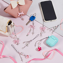 8 шт. ремешок для мобильного телефона из сплава и акрила&nbsp;HJEW-GA00046