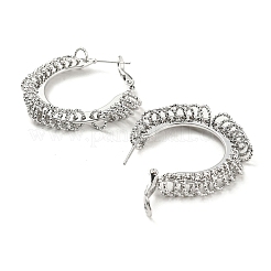 Латунные серьги обруча&nbsp;EJEW-K264-04P