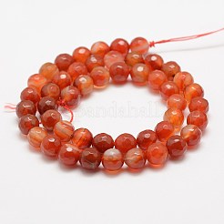 Граненый агат / полосатый агат&nbsp;X-G-F447-4mm-H03