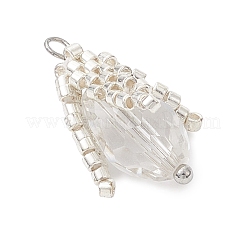 Подвески-бутоны из стеклянных бисера&nbsp;PALLOY-MZ01096-02